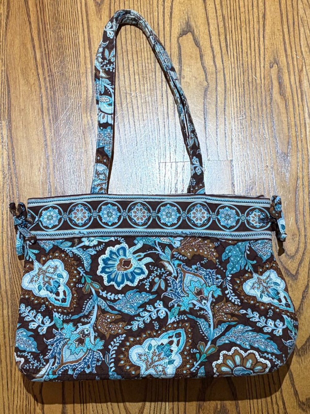 Vera Bradley Medium Tie Tote in Java Blue